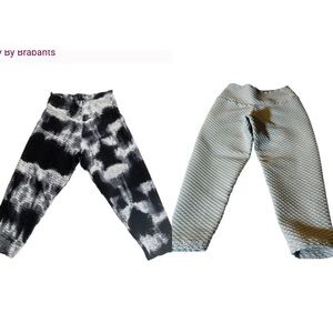 Booty by Brabants Purple/Gray/White Tye Dye  Croc 7/8 and Gray Leggings Bundle